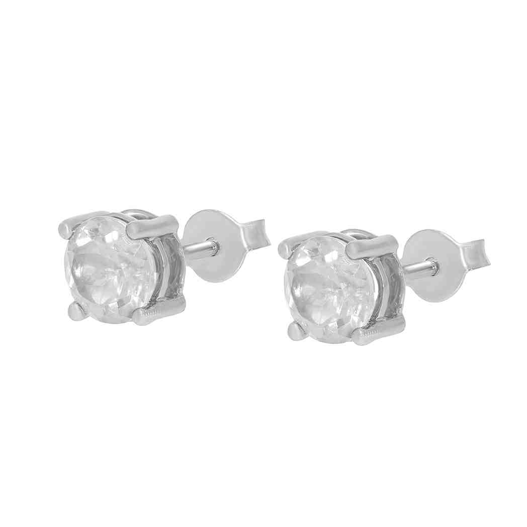 Round White Topaz with a Earring PD31344AER WHITE TOPAZ